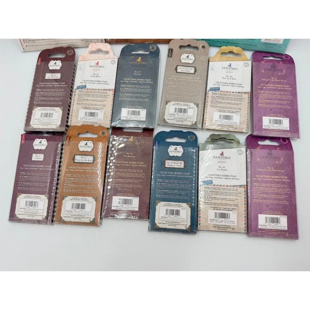 Santoro Gorjuss Rubber Stamp Lot 15pc Collectable Mini Easy Cling Girl Designs